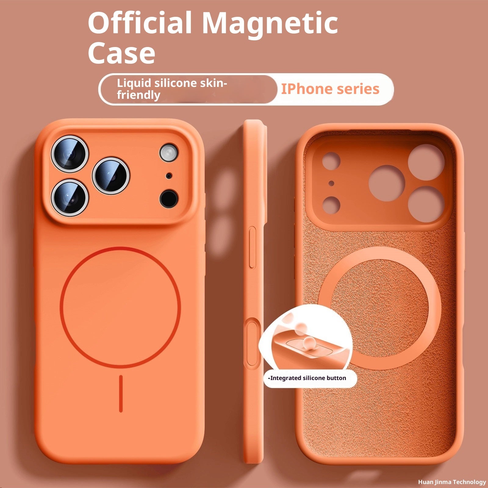 Applicable To 17 Fine Circle Magnetic Phone Case Liquid Silicone