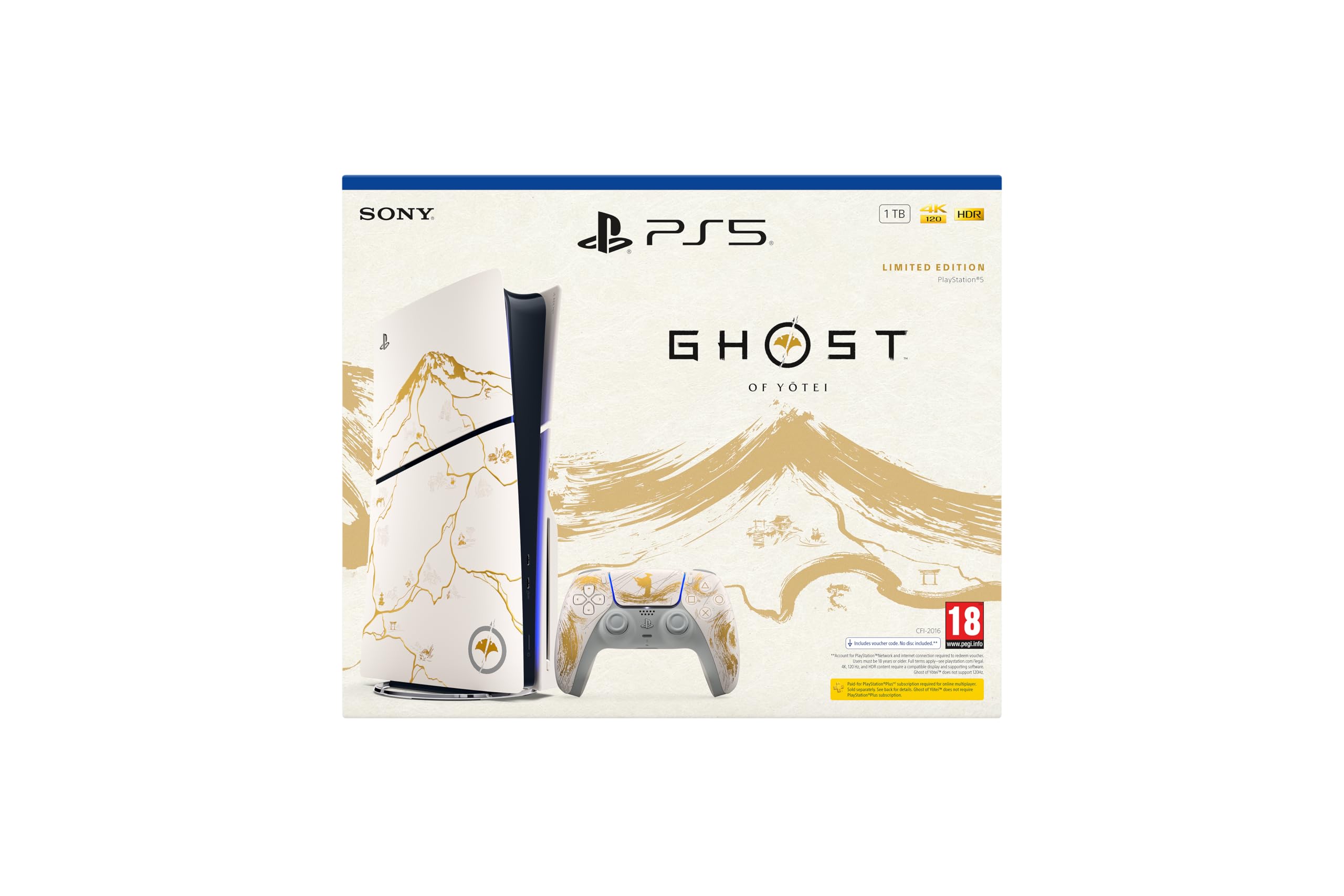 PlayStation 5 Console – Ghost of Yotei Gold Limited Edition Bundle