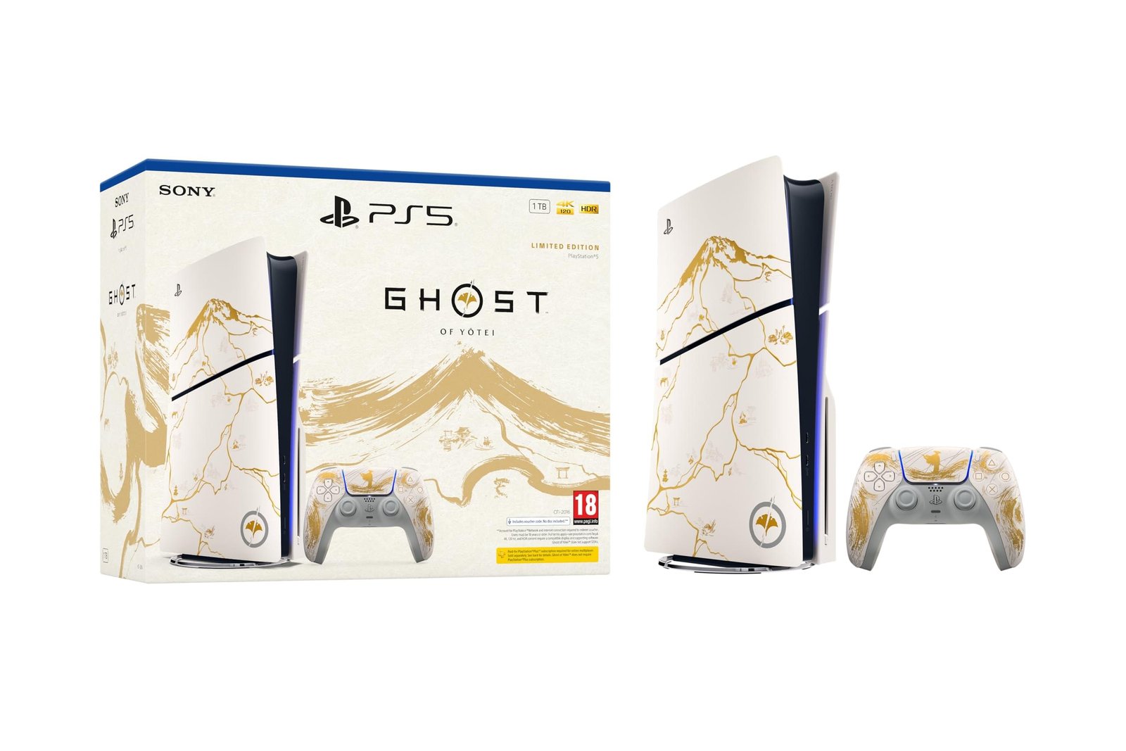 PlayStation 5 Console – Ghost of Yotei Gold Limited Edition Bundle - Image 3
