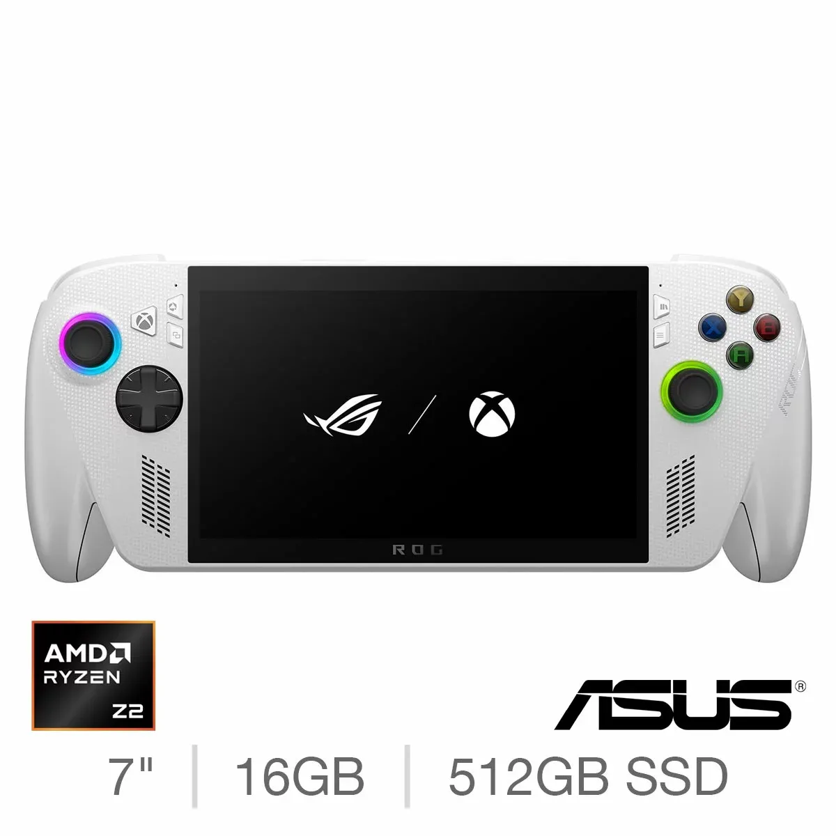 ASUS ROG Xbox Ally (2025) RC73YA-NH002W | AMD Ryzen Z2 A | 16GB LPDDR5 RAM | 512GB PCIe 4.0 SSD | 7" FHD 120Hz Touchscreen | Handheld Gaming PC Console | Windows 11 Home | White Free Next Day Delivery